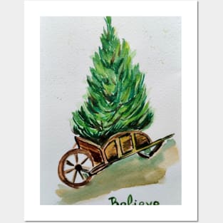 Christmas Postcards in Watercolours Posters and Art